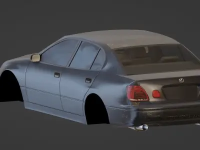 Lexus GS300 JZS161 Low-poly 3D model