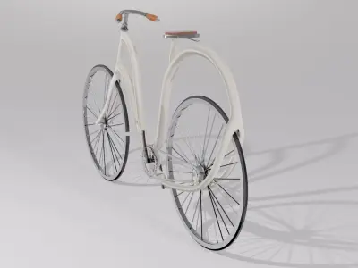Old Style Bicycle  Low-poly 3D model