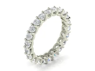 U Shaped Eternity Ring 2 point 6 mm stone size swiss 10 and EU50 3D print model