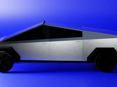 Tesla Cybertruck Low-poly 3D model 2