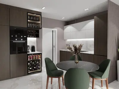 Modern Living Room Greece 3D model