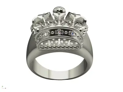 dolce and gabbana crown ring 3D print model