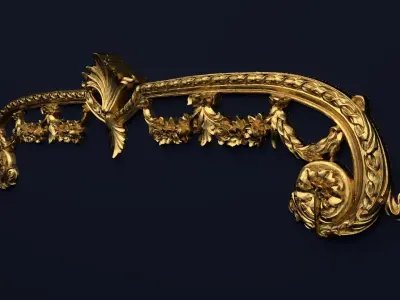 Classic decor ornament v-3D model 59 3D model