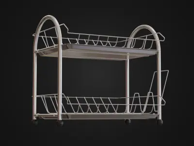 Dish drainer 01 Low-poly 3D model