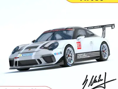 Porsche 911 Cup 2017 3D model