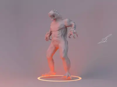 Alien  Character Low-poly 3D model Free 3D model