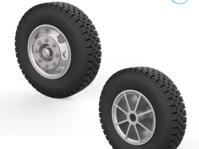 Truck wheels 1-32 3D print model
