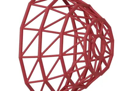 Plastic Exquisite Dome Structure Toy 3D model