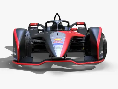 Nissan Formula E 2020 Low-poly 3D model