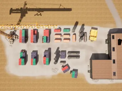 Industrial environment for Unreal Engine 5 Free 3D model