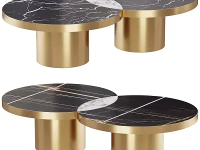 Ceramic Marble Coffee Table  3D model