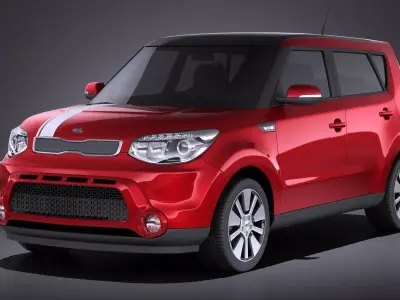 Kia Soul 2016 VRAY 3D model