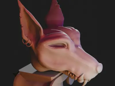 Jackal  Low-poly 3D model