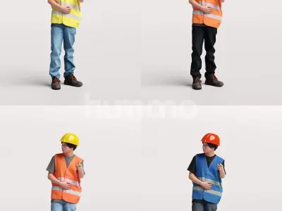 Humano Man Warehouse Worker Engineer -2506-041-5103 3D model