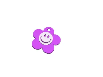 Flower Keychain 3D Print Model Free 3D print model