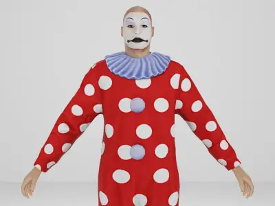 Clown Low-poly 3D model