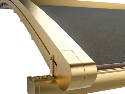 Motorized Pergola 6 brass furniture matte 3D model