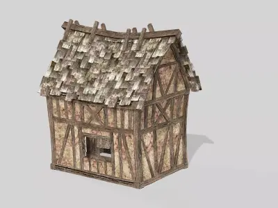 Thatch Hut House 03 For Games and Films 3D Model Low-poly 3D model