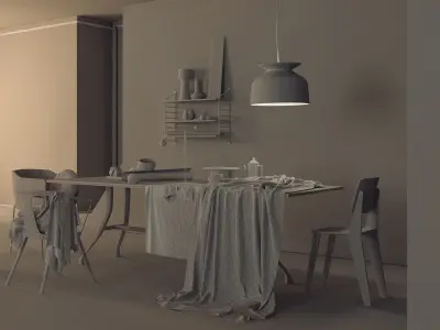 Elle Decoration Scene 3D model