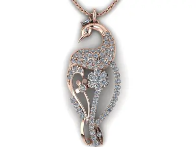 Peacock Pendant 3D print model