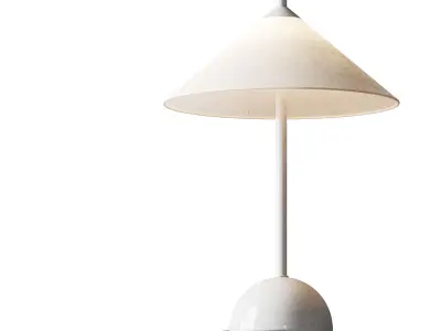 Tafellamp Vica met marmeren voet 3D model