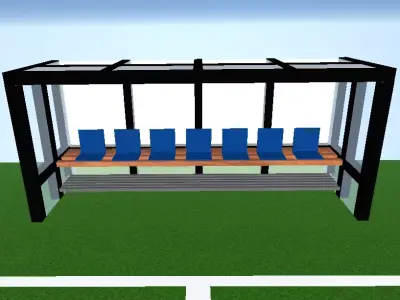 Soccer Bench 3D model