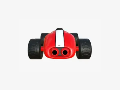 Cartoon Kart F01 Red - Vehicle Racing Design Low-poly 3D model