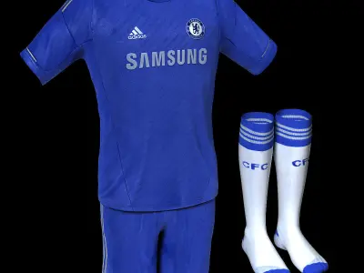 Chelsea FC Home Soccer Jersey Suit 3D model
