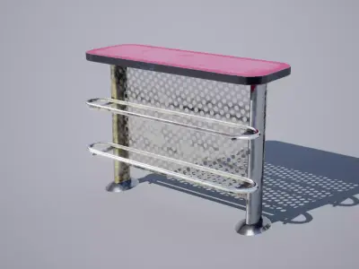 Bowling ball Rack Low-poly 3D model