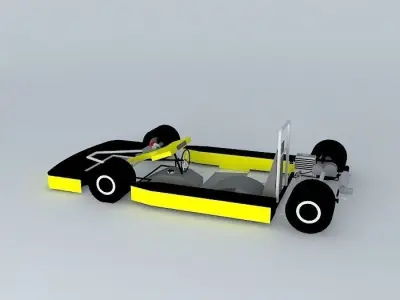 Go-kart racing car 3D model