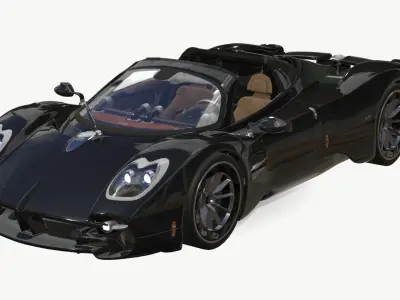 Pagani Utopia Roadster 2024 2025 Low-poly 3D model
