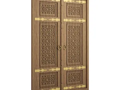 Old islamic door 01 3D model