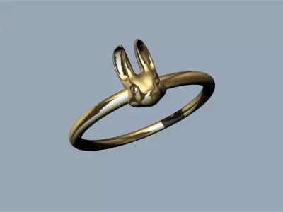 Rabbit Ring - Anillo Conejo  3D print model