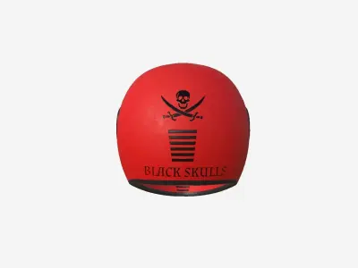 Motorcycle Helmet 06 Red - Character Fashion Design Low-poly 3D model