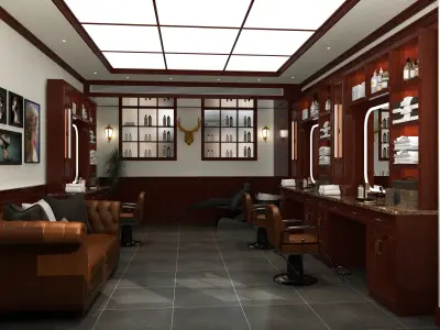 Barber Shop 3D model
