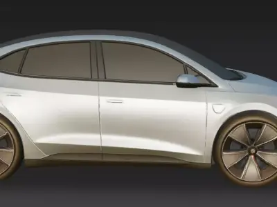 Futuristic Electric Concept Car High Quality Stylized 3D Model 3D model