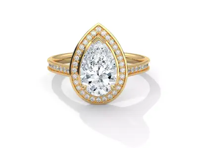 solitaire ring with detail images and 360 render videos 8 3D print model