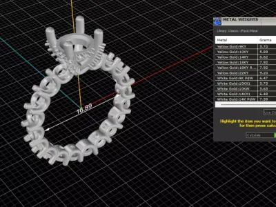 ring woman  3D print model shop