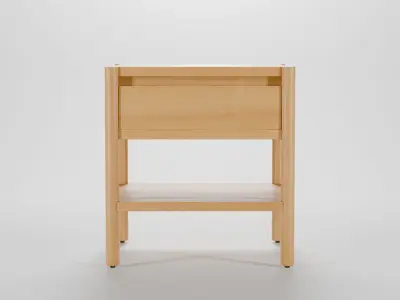 Monarch One Drawer Nightstand Low-poly 3D model