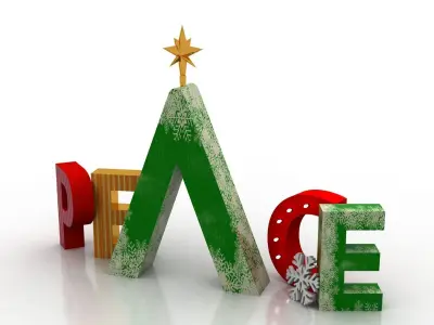 Christmas Decorative Element- Peace 3D model