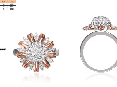Women Ring 3D print model 28
