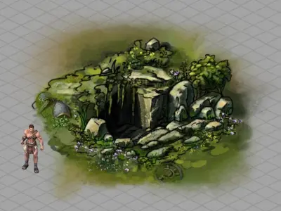 Stone Nagisen Grassland - Cave 02 3D model