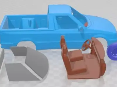 Volkswagen Caddy 1995 Printable Car  3D print model