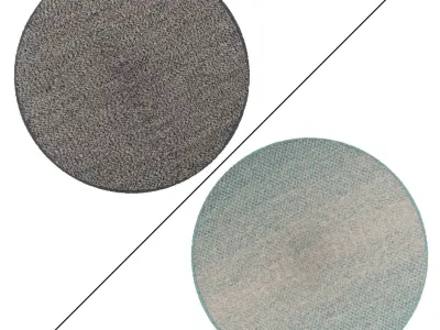 Round Rug Set 230 3D model