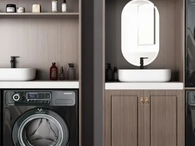 Chinese A Decoration Combination Washing 3D model