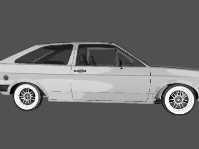 Volkswagen Gol BX MK1  Low-poly 3D model