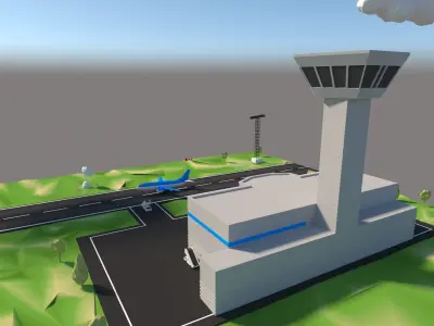 Airport Cartoon 3D model