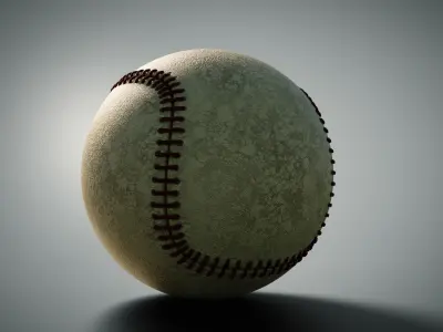 Baseball ball Free low-poly 3D model