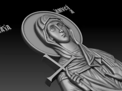 Saint Anysia of Thessalonica 3D print model