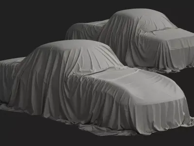 Retro Car Cover 02 3D model